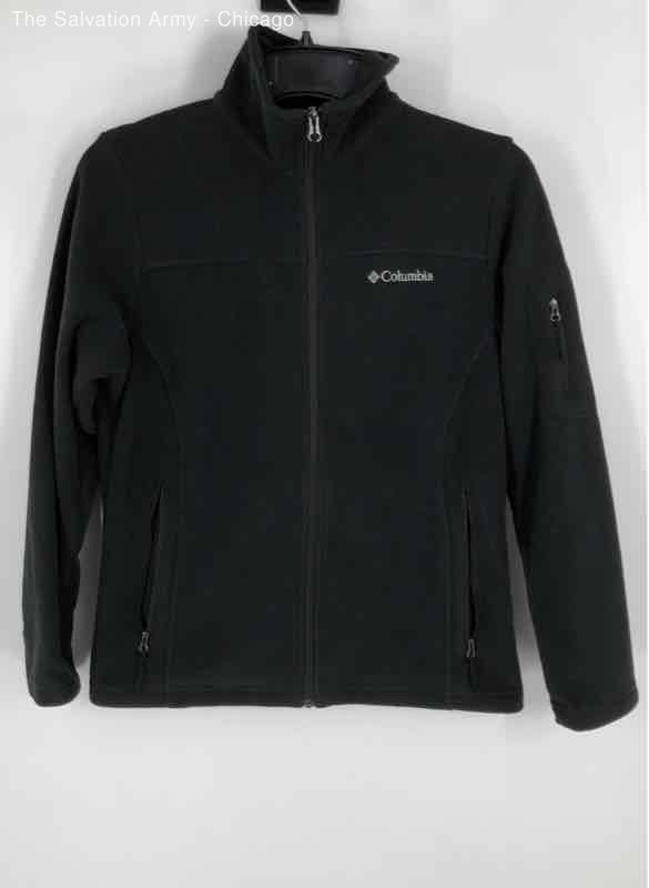 Columbia Womens Black Fleece Long Sleeve Full Zip Jacket Size Small