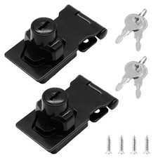 Biaungdo 2 Pcs Keyed Locks, 2.5 Inch Black Safety Locks with Twist Knob Keyed...