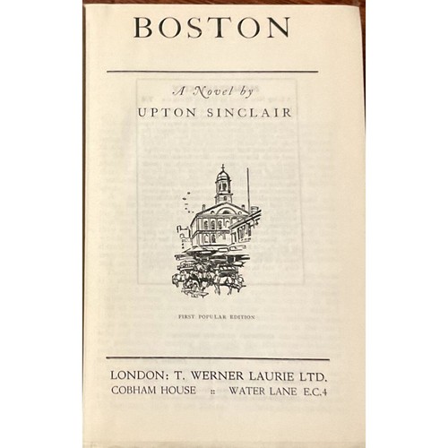 VTG BOSTON A NOVEL BOOK UPTON SINCLAIR HARDCOVER 1930 POPULAR EDITION MURDER - Picture 2 of 6