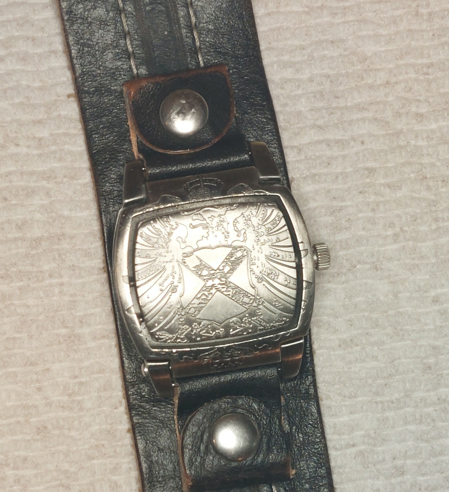 Leather Strap Band Flip Face Watch Watches
