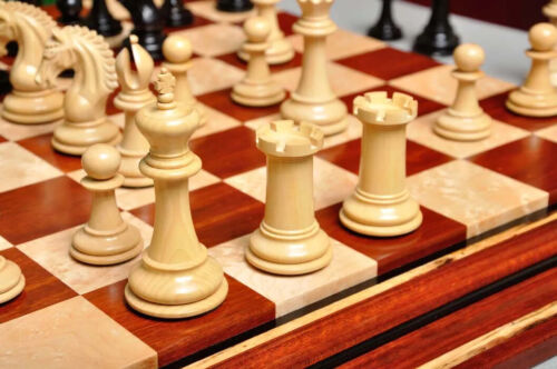 The Milan Luxury Chess Set - Pieces Only - 4.4" King - Genuine Ebony - Picture 3 of 11