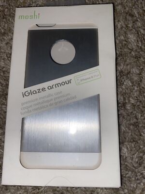 iPhone 6+ Plus moshi iGlaze armour Premium Metallic Case Jet Silver  NIB