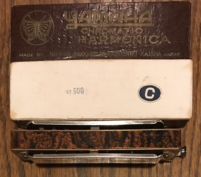 Vintage Yamaha Butterfly Chromatic Harmonica, No 500, Made