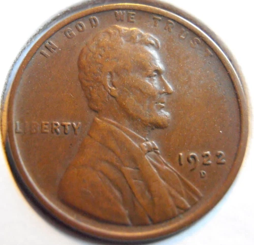 1922 D Lincoln Cent, SEMI-KEY DATE, VF (22DJX1)