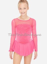NWT Figure Skating Dance Dress Ice Pink Leotard Justice Girl 12 14 16 18 20