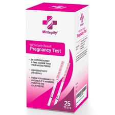 25 Pack Pregnancy Test Strips Early Detection 10 MIU/ML Rapid Accurate Home Kit