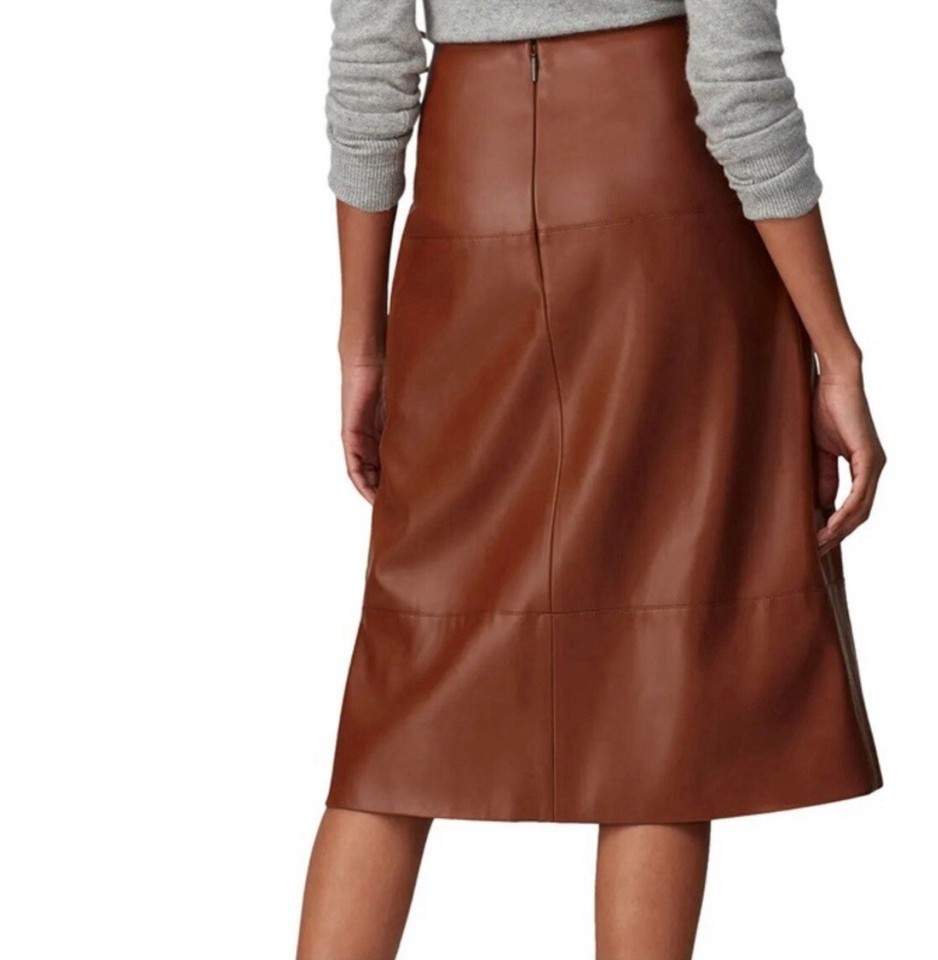 Jason Wu Faux Leather Tie Midi Skirt eBay