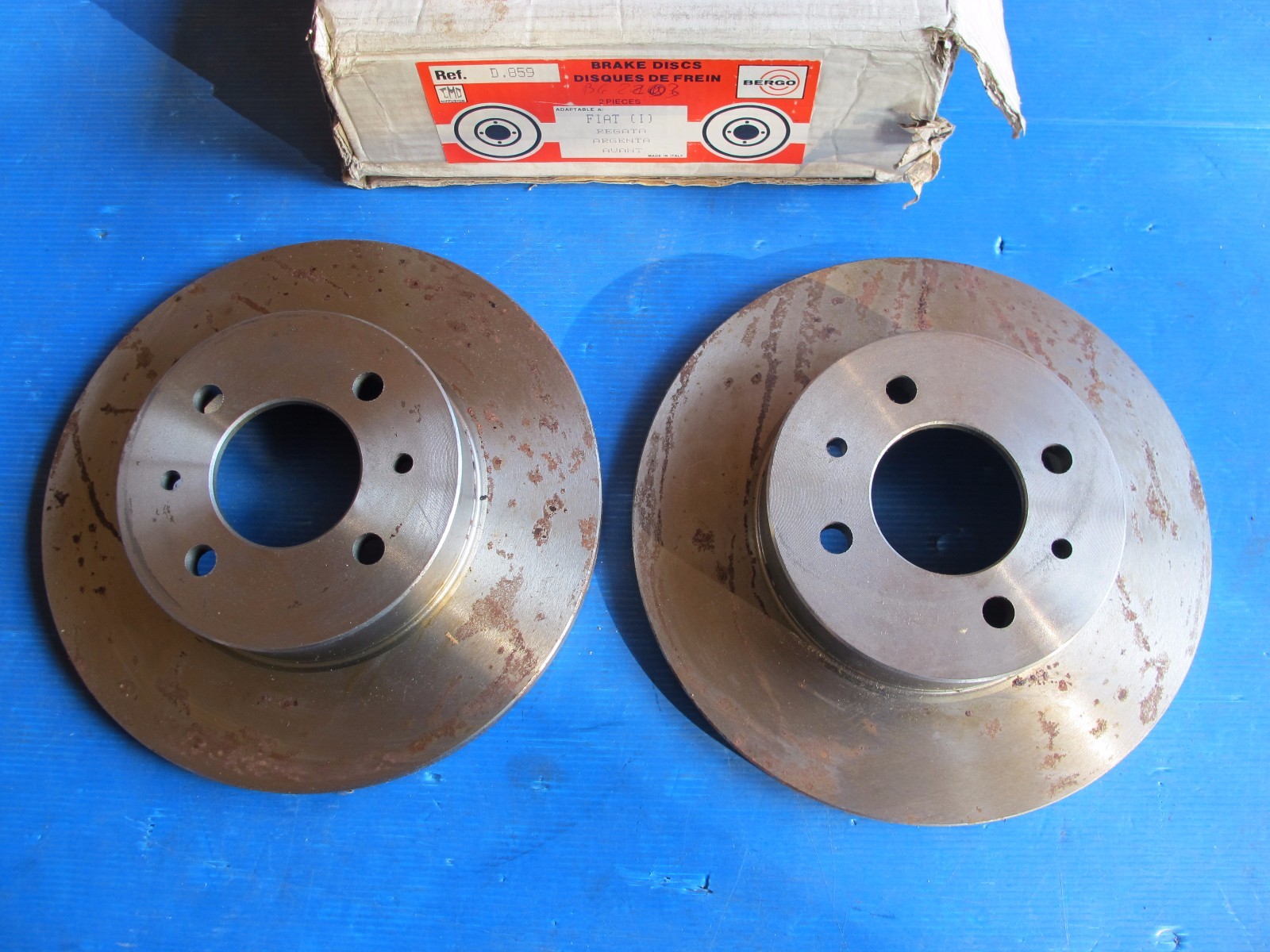 Disques de freins avant Bergo de 227mm pour Fiat Regata Ritmo et Lancia Delta