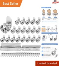 Versatile Waterproof Cabinet Locks - 5/8 Inch, Keyed Alike, Easy Install, 20 Set