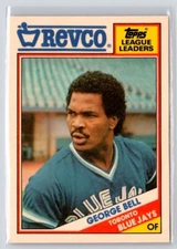 1988 Topps Revco League Leaders #18 George Bell Baseball Card Toronto Blue Jays