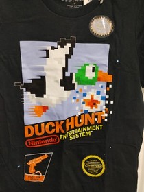 Nintendo NES Duck Hunt Retro Art Video Game T Shirt Adult Small Black