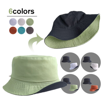 Unisex Oversize Double Sided Bucket Hat Outdoor Beach Sun Cap
