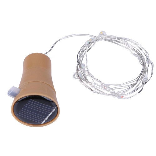 # Guirlande lumineuse à énergie solaire étanche 1 m 10 LED avec bouchon de boute - Imagen 6 de 8