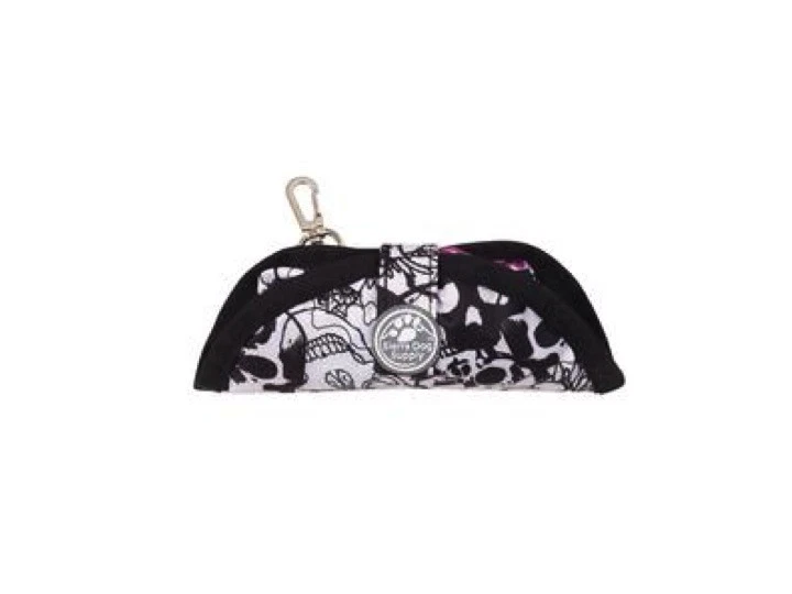 Cuenco de viaje plegable para perros con calavera y rosa negras para perros - Doggles talla grande UNISEX Foto 2 de 3