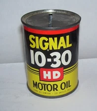 1956 Signal Gas And Oil Can Coin Bank Outboard Motor Oil
