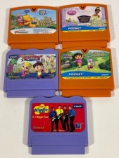 Lot of 5 VTECH V.Smile game Cartridges Wiggles DISNEY DORA PLEASE READ