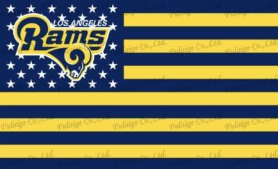 Los Angeles Rams 3x5 Ft American Flag Football New In Packaging