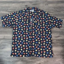 Vtg South Park Short Sleeve Button Up Shirt Men's Large Comedy Central Brand