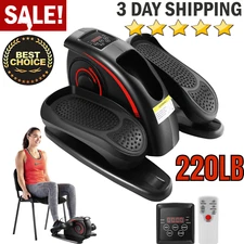 Under Desk Elliptical Machines Electric Pedal Bike Exerciser Trainer Portable&