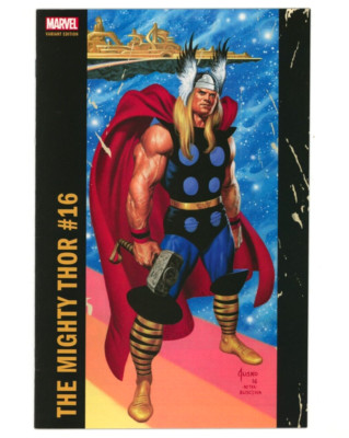 Marvel Comics MIGHTY THOR (2015) #16 JUSKO Corner Box Variant Cover