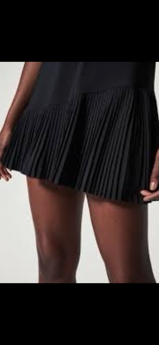 spanx yes pleats mini dress New Women's Spanx Beautiful Yes Pleats Active Dress Black XSmall & Medium