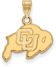 14K Yellow Gold University of Colorado Small Pendant by LogoArt (4Y002UCO)