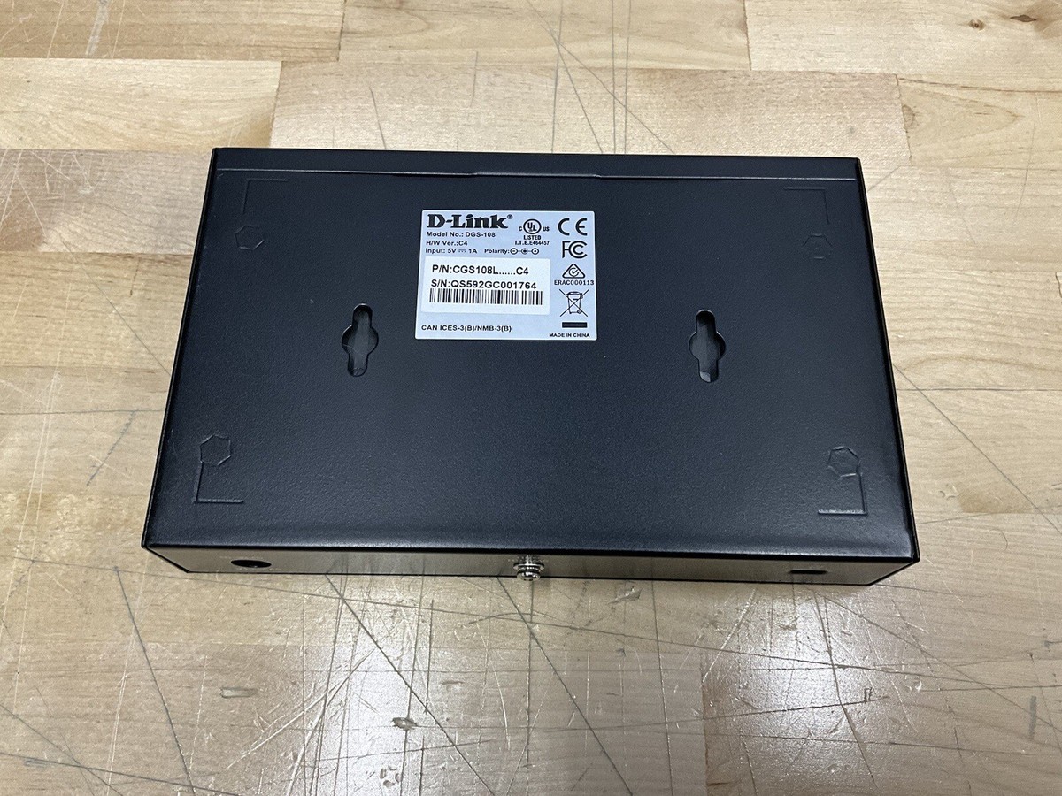 D-Link DGS-108/E Switch Ethernet Gigabit 8 Porte, Plug-and-Play, Semplice E Affidabile