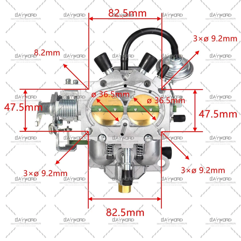 Nuevo carburador de 2 barriles para Dodge Chrysler 273 318 4,2 L 5,2 L 6 CIL V8 1966-1980 Foto 3 de 4