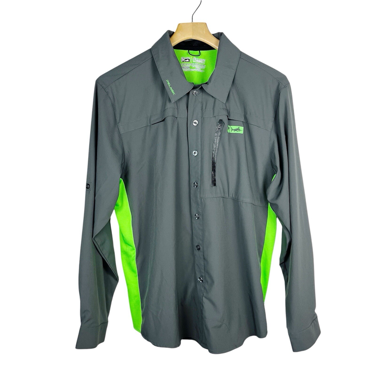 Chemise Pelagic Eclipse Guide Série Pro – L Gris Camouflage Pêche Homme