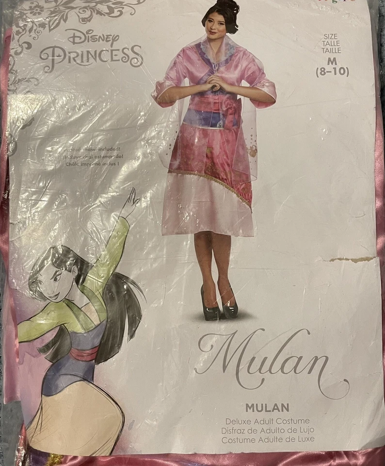 Disfraz Disney Mulan Deluxe Adulto Talla Mediana (8-10) Vestir Halloween Kimono Foto 2 de 3