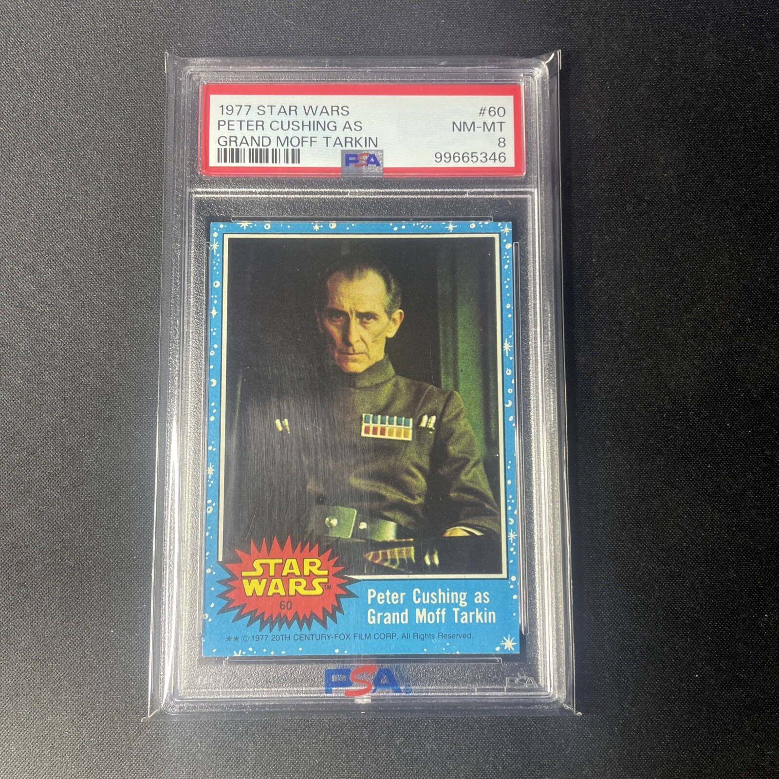1977 Topps Star Wars #60 Peter Cushing As Grand Moff Tarkin PSA 8 Series 1 Blue
