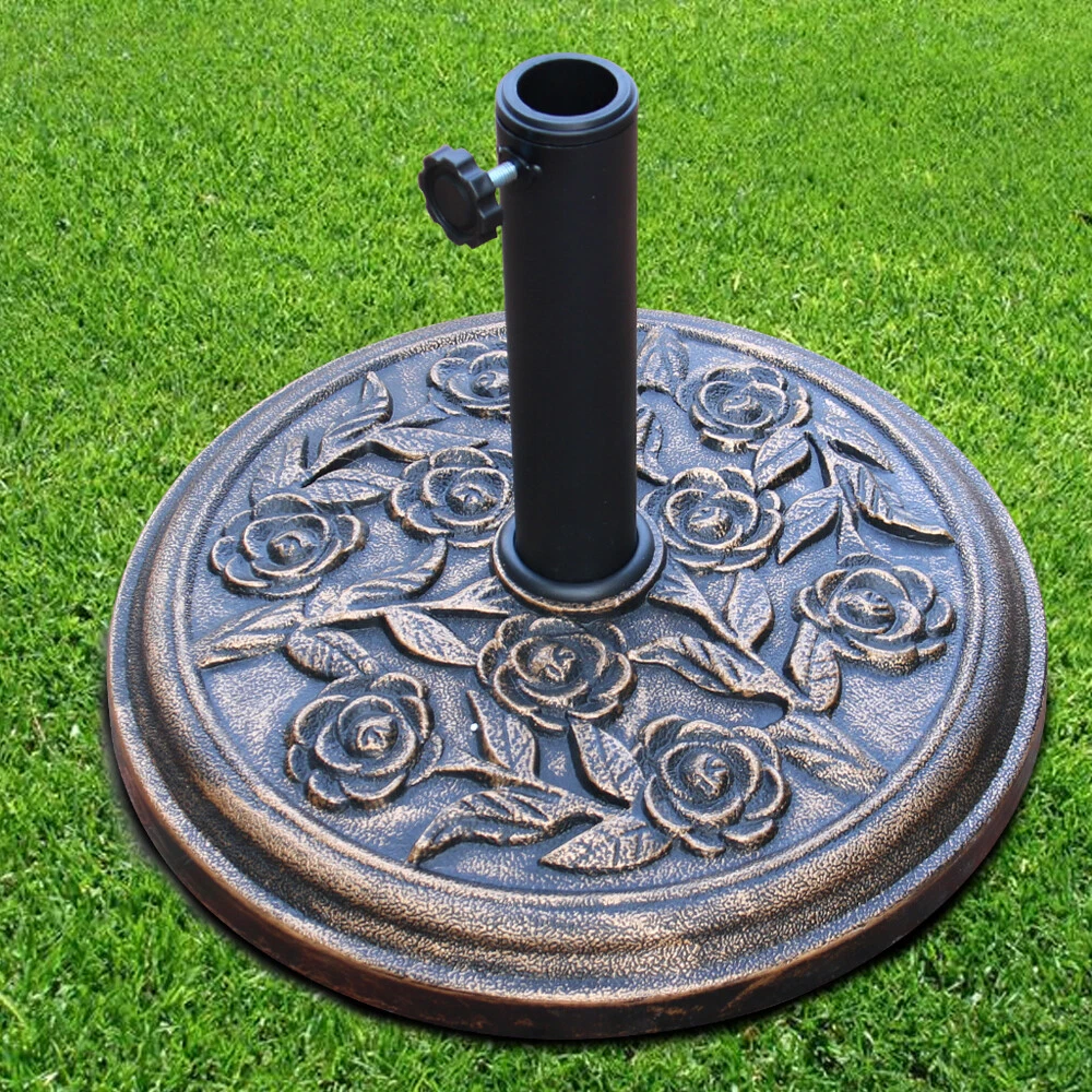 Cast Iron Effect Garden Parasol Base Patio Outdoor Umbrella Stand Weights 9.5kg