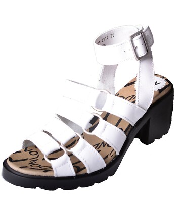 Fly London COHA Women's Block Heel Sandal White