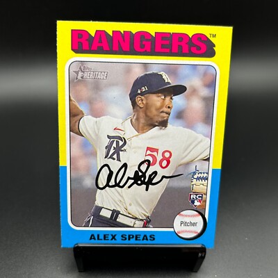 2024 Topps Heritage #274 Alex Speas RC Texas Rangers
