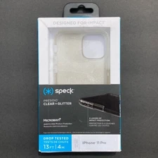 Speck Presidio Case For iPhone 11 Pro Clear + Glitter Antimicrobial Open Box