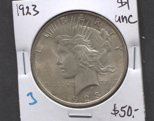 1923- Silver Peace Dollar- UNC