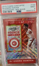 De'andre Hunter 2019-20 Contenders Rookie Ticket RC Auto Red Wave PSA 9
