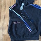 Adidas girls black rainbow three stripe hoodie size large 14 — photo 4