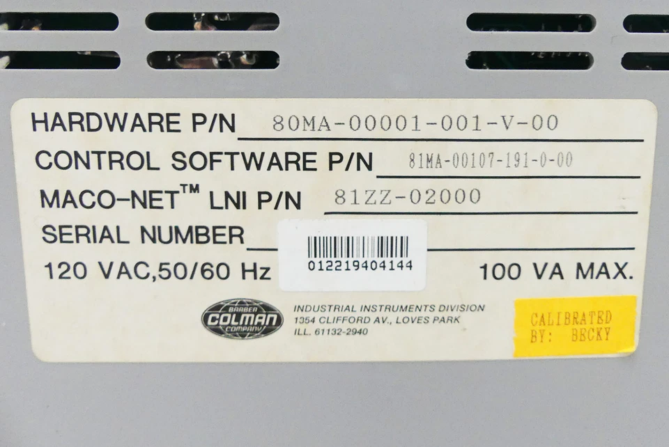 BARBER COLMAN MACO 8000 80MA-00001-001-V-00 PRESSURE MODULE -used- - Bild 3 von 3