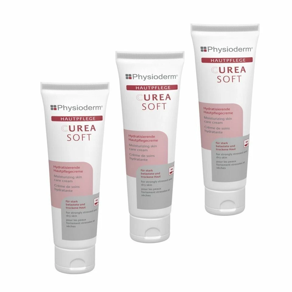SC JOHNSON 3 x Physioderm® Curea Soft 100ml Tube Hautpflegecreme Handcreme Parfümiert