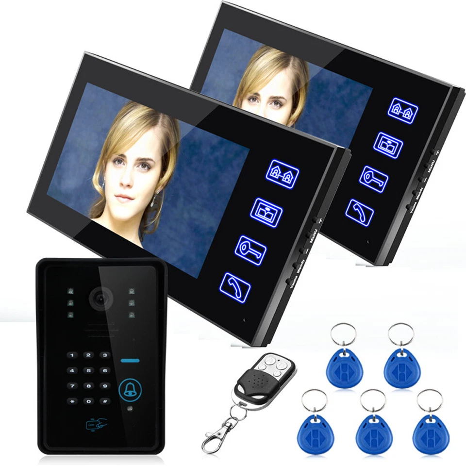7" Monitor Video Door Phone Doorbell Intercom Home Entry Security System Camera - Image 3 of 4