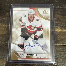 2023-24 Sp Authentic Hockey Limited Josh Norris Auto #58