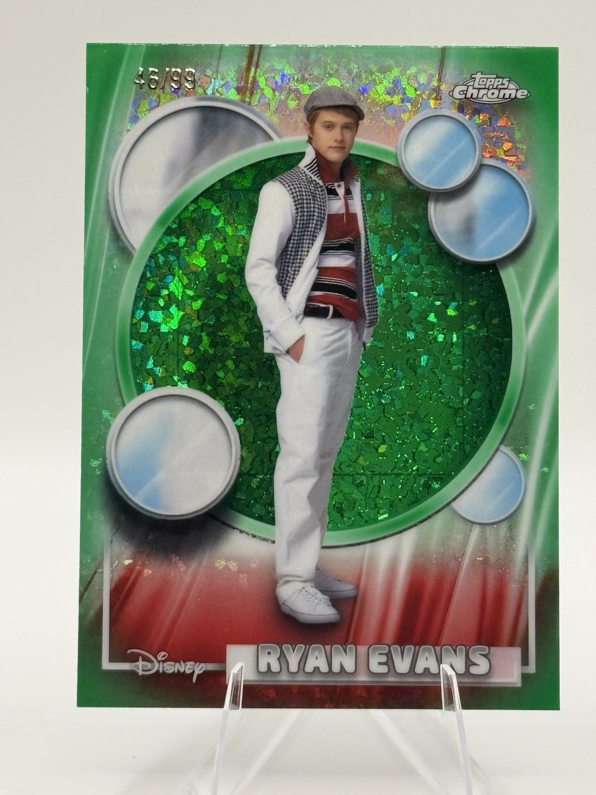 2026 Topps Chrome Disney - Ryan Evans - Green Mini Diamonds Refractor /99