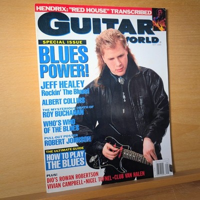 Guitar World Magazine September 1990 Vol 11 No 8 Jeff Healey Poster NO LABEL