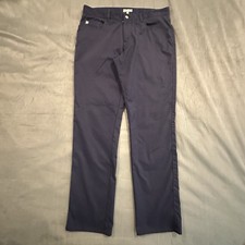 Peter Millar Pants Mens 35x32 EB66 Performance Chino Golf Slacks Navy Blue