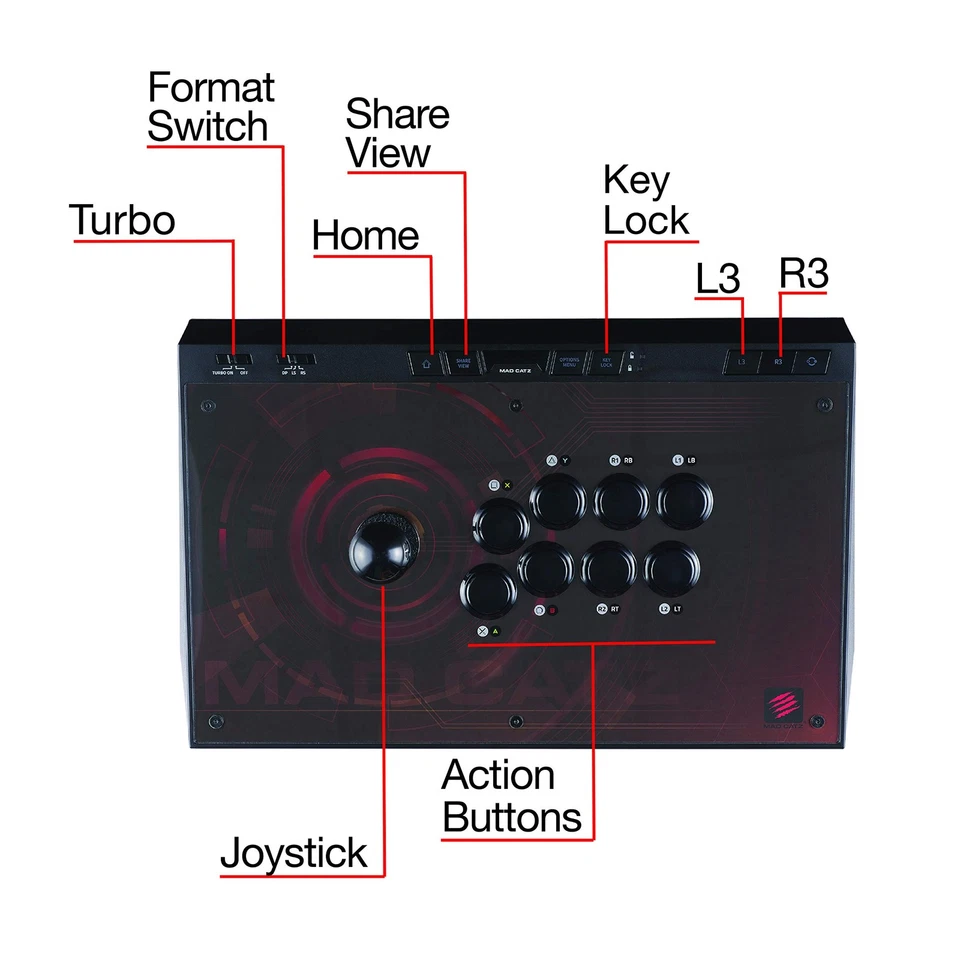 Mad Catz The Authentic EGO Arcade Fight Stick para PS4 Xbox One Nintendo Switc... Foto 2 de 4