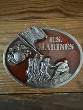 U. S. MARINES BELT BUCKLE MADE IN U.S.A. 1982 Bergamot Brass