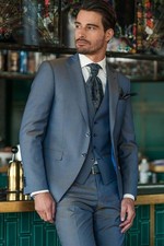 Wedding Tuxedo Business Workwear Mens Suits Peak Lapel Groom Formal Custom Made