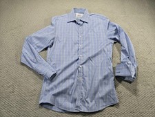Charles Tyrwhitt Dress Shirt Mens 15.5-34 Blue Extra Slim Non Iron French Cuff