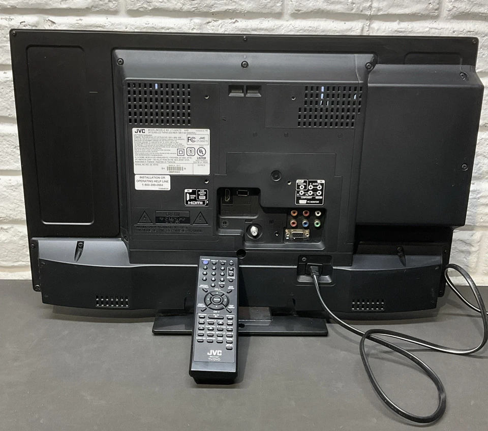 JVC LT-24DE73 24" TV DVD Combo 720P 60Hz LED HDTV With OEM Remote gaming camping - Image 3 of 4